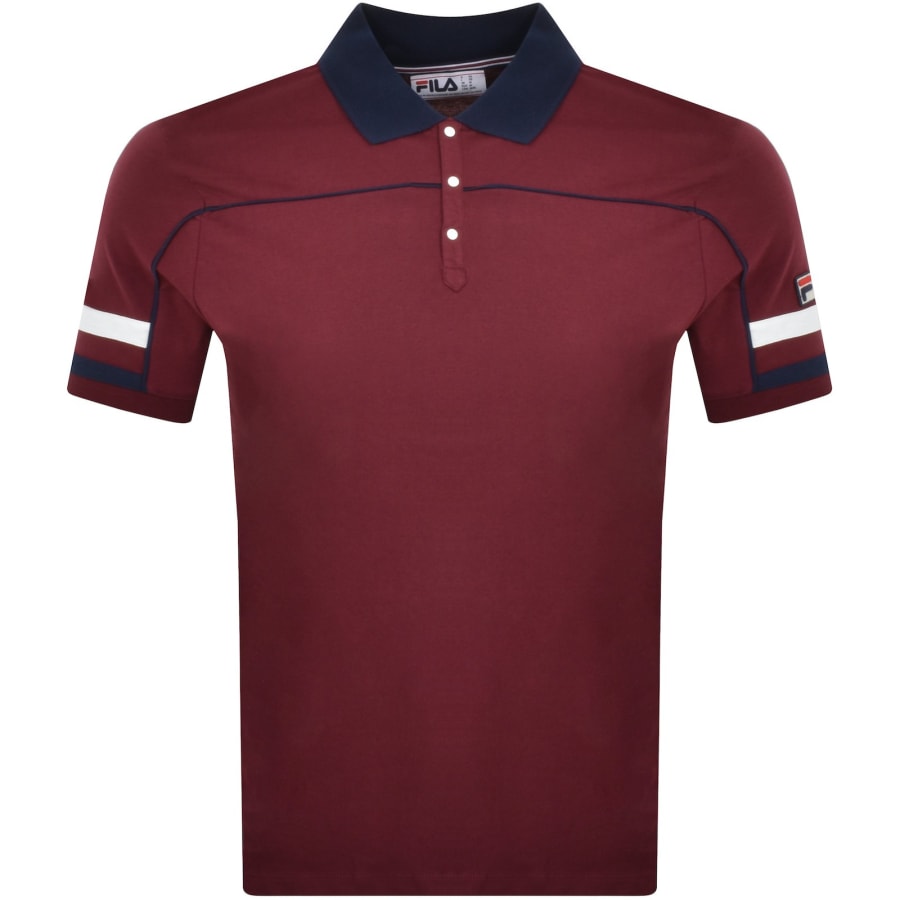 Fila Vintage Grandslam Polo T Shirt Burgundy male XXX Large
